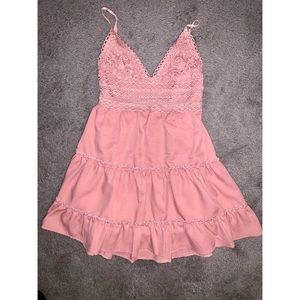 Super Cute Pink Doll Dress W/ Bow Back